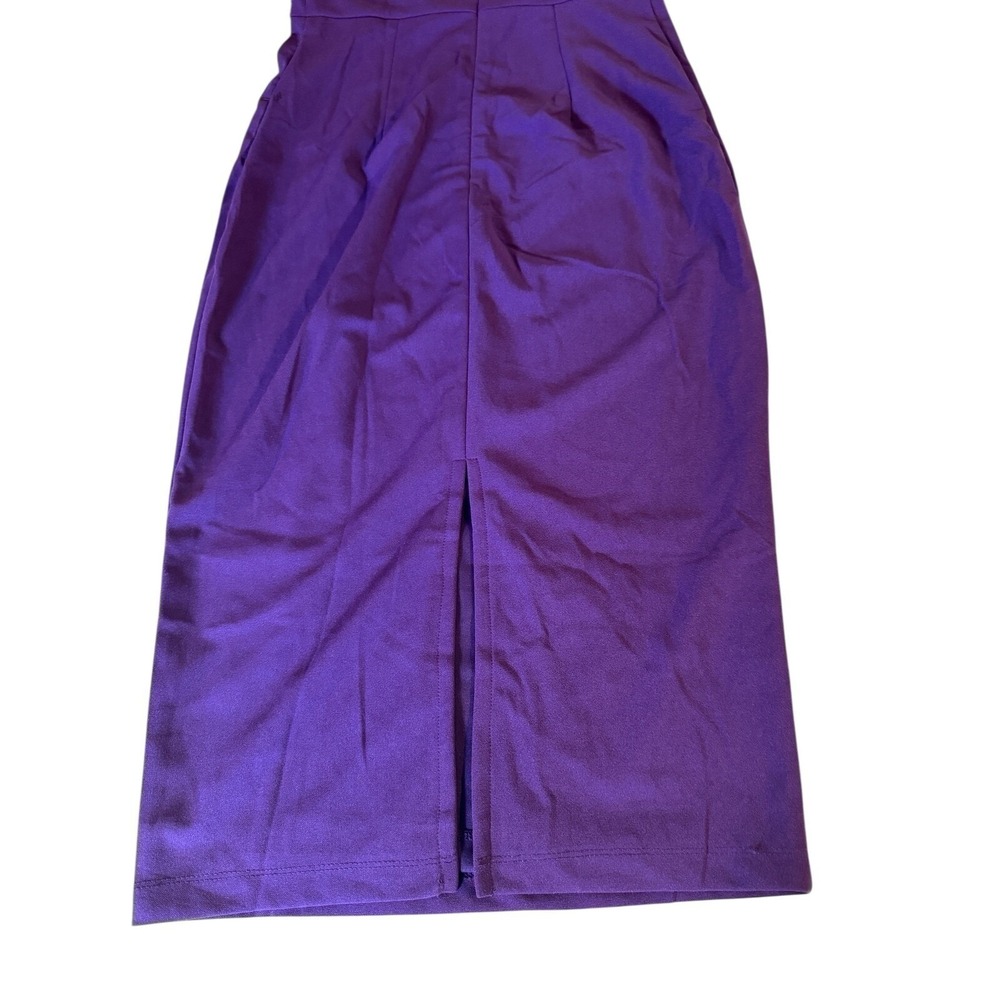 Lulus Hold Your Attention One Shoulder Midi Dress Women's Med Purple NWT Formal - Picture 8 of 10